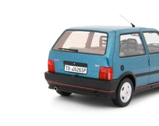 Fiat Uno Turbo i.e. 1.4 1990 BLU DELPHY Laudoracing 1:18 Resinemodell (Türen, Motorhaube... nicht zu öffnen!)